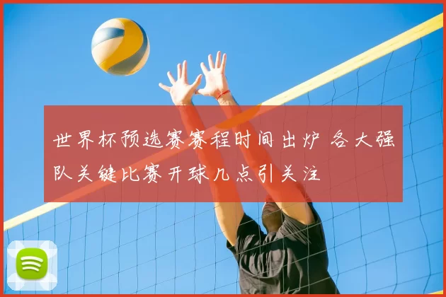 世界杯预选赛赛程时间出炉 各大强队关键比赛开球几点引关注